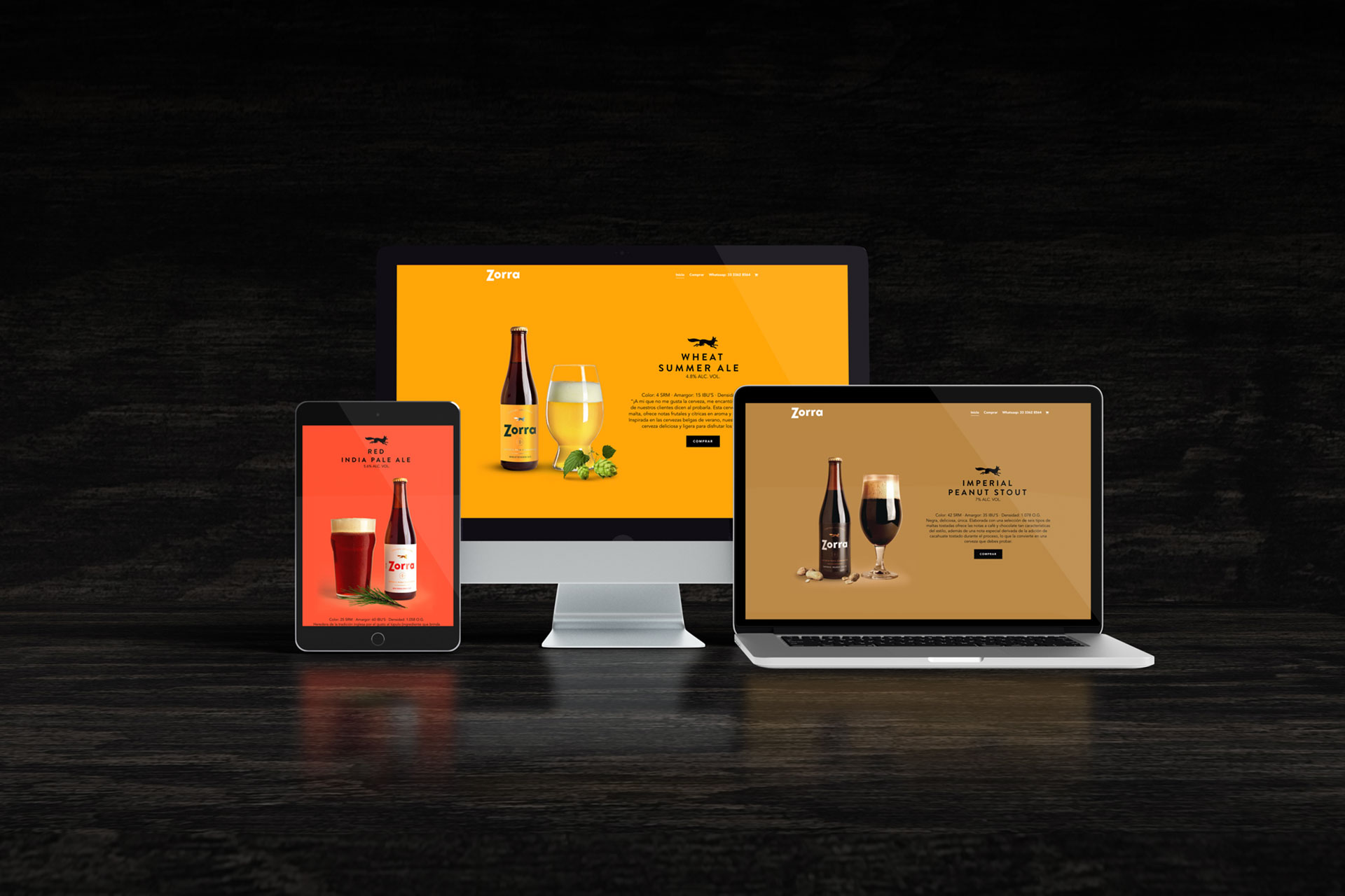 Cerveza Zorra Website